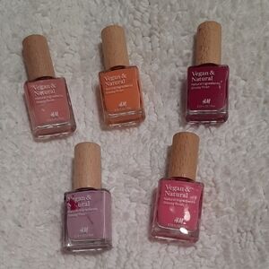 H&M Vegan Nail Polish Set - Pink, Orange, Purple Shades